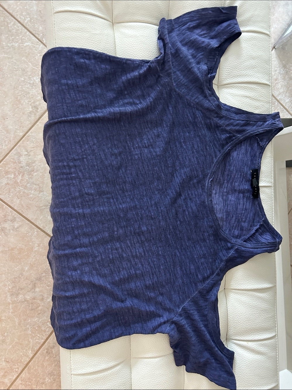 SANCTUARY purple/Blue Cold-Shoulder Short Sleeve Top
